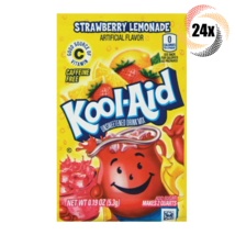 24x Packets Kool-Aid Strawberry Lemonade Flavor Soft Drink Mix | Caffeine Free - £13.08 GBP