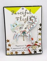 Christmas Cat Peppermint Angel Fanciful Flights Stick Pin Karen Rossi Silvestri - $14.50