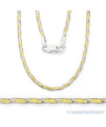 1.6mm 4Side Snake Link 925 Sterling Silver 14k Yellow Gold-Plated Chain ... - $64.21+