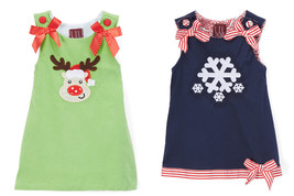 NEW Lil Cactus Snowflake Nativity Reindeer Girls Christmas Holiday Dress - £6.74 GBP