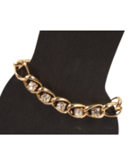 Chunky Chain Bracelet with Large Clear Rhinestone Detail - £13.29 GBP