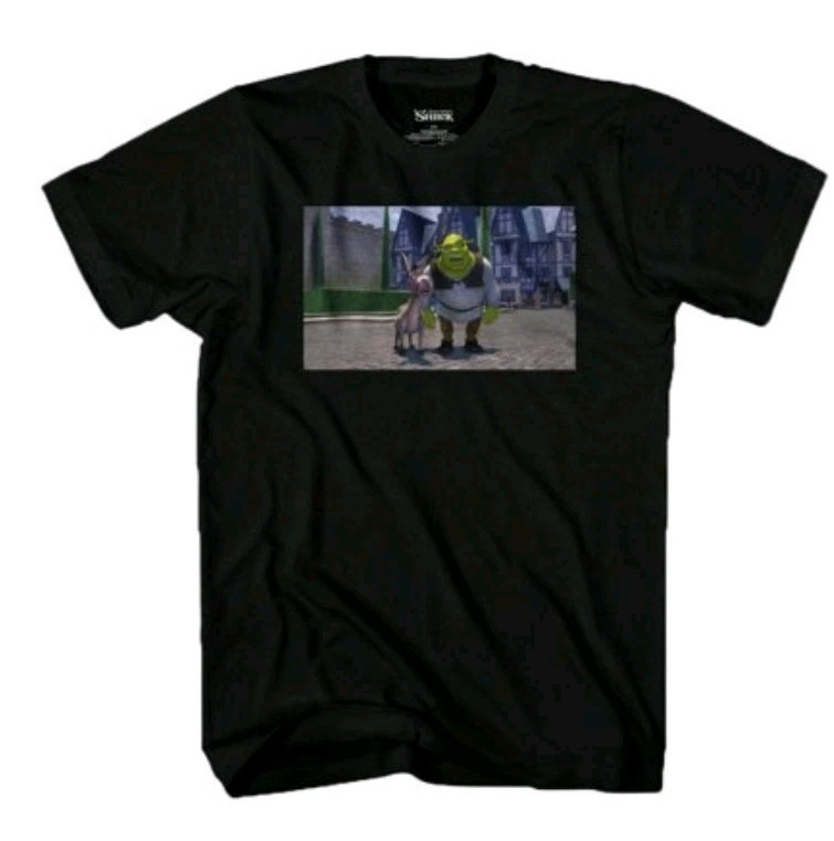 Men&#39;s Small Universal Shrek Short Sleeve Graphic T-Shirt Donkey It&#39;s Too... - $7.99