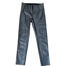 David Lerner Vegan Leather Seamed Leggings Black Pull On Pants Women&#39;s S... - $24.75