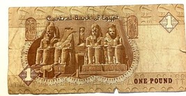 Numismatics Collectible Banknote Central Bank Of Egypt One Pound Paper Money - £7.99 GBP
