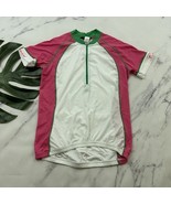 Canari Womens Cycling Jersey Size M Green Pink Short Sleeve 1/4 Zip Wate... - €21,94 EUR