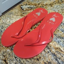 Reef Seas X OPI Big Apple Red Flip Flops Beach/Pool Sandals Women&#39;s Size... - $24.75