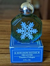 Avon Snow Fantasy Decanter Miniature Timeless Cologne .5 Oz New in Box N... - $10.69