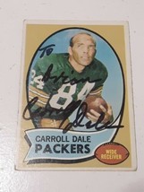 Carroll Dale Green Bay Packers 1970 Topps Autograph Card #232 READ DESCRIPTION - $7.91
