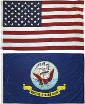 Wholesale Combo Lot 3&#39; X 5&#39; Usa American &amp; Us Navy Ship Emblem Flag Banner 3X5 - £23.58 GBP
