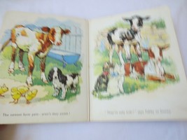 1950&#39;s Vintage The Happy Farm Board Book Collins  Printed In Netherlands - £5.49 GBP