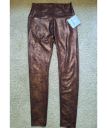 NWT Ease of Motion Copper Snakeskin Print Leggings Sz Small S Womens Bro... - $19.77