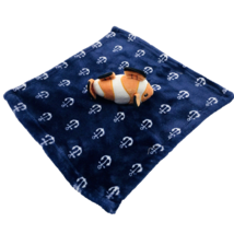 Hudson Lovey Fish Clownfish Nemo Security Blanket Soother Single Layer HB - $9.99