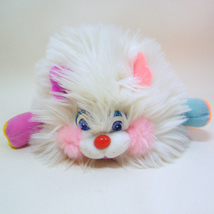 Popples PUFFLING with White Hair & Riddle Card 1986 TCFC, Mattel - $25.00