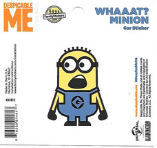 Despicable Me Whaaat? Minion Figure Peel Off Car Sticker Decal NEW UNUSED - £2.36 GBP