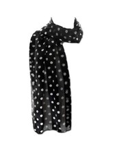 New Company Womens Black and White Polka Dots Scarf - Black - One Size - £11.83 GBP