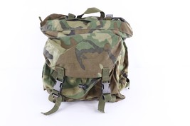 Vtg 90s US Military Issue Distressed Camouflage Assault Backpack Book Bag Pack - £155.71 GBP