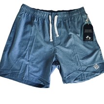 Trunks Land To Water 360 Short 6 in sz L Chambray Stretch Atlantic Blue $68 NWT - £12.70 GBP