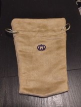 Crown Royal Reserve Gold Tan Suede with Purple Crown Drawstring Bag - £7.69 GBP