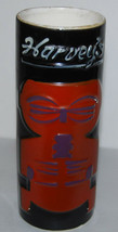 Harvey&#39;s Lake Tahoe Sneaky Tiki Mug Cup Vintage Orange Black Polynesian T1 - £23.94 GBP