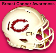 CHICAGO BEARS BREAST CANCER AWARENESS CUSTOM CONCEPT MINI HELMET - £59.34 GBP