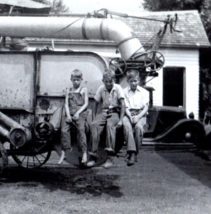 Boys On The Farm Equipment Original Found Photo Vintage Photograph - £7.84 GBP