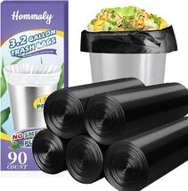 3 Gallon 90pcs Small black Trash Bags(Fit 2.6-3.2 Gal) Plastic Strong bl... - $13.86
