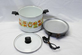 West Bend Lazy Day Vintage Slow Cooker Kitchen Motif 6 qt 5225 1970s - £54.96 GBP