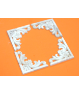 4 Wood Carved Corner Onlay Applique Frame Moulding Molding Pair Trim 4&quot; ... - $14.99