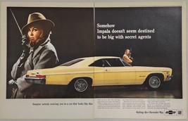 1966 Print Ad Chevrolet Impala SS 2-Door Super Sport Yellow Chevy - £16.34 GBP