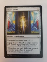 MTG Magic The Gathering Card Short Sword Artifact Equipment Dominaria 2018 - £5.74 GBP