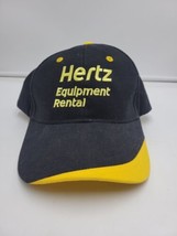 Hertz Equipment Rental Black Yellow Baseball Cap America Hook &amp; Loop  - $19.79