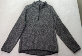 Avalanche Sweatshirt Womens Large Gray Fleece Polyester Long Sleeve Logo 1/4 Zip - £14.70 GBP