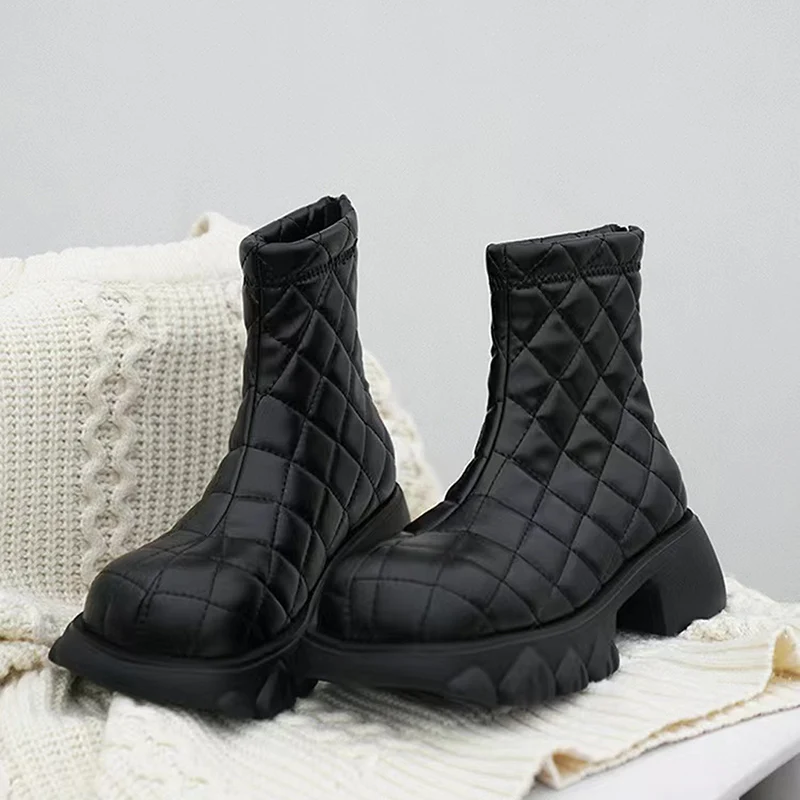  Chelsea Boots Women  Ankle Boots Women Zipper Platform Shoes Women    Botas de  - $139.38