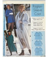 Raglan-Sleeve Coat Sewing Pattern Misses Sizes S M L XL Loose-Fit Design - $13.16 CAD