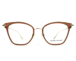 Longchamp Eyeglasses Frames LO2535 272 Brown Gold Cat Eye Full Rim 52-19... - £66.57 GBP