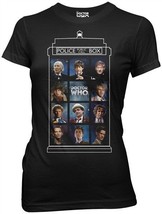 Doctor Who 50 Years 1st 11 Doctor&#39;s in a Tardis Baby Doll T-Shirt, NEW UNWORN - £11.58 GBP