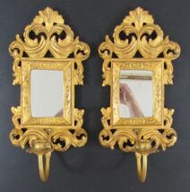 Matched Pair Carver&#39;s Guild Rococo Revival Style Acanthus Sconces - $494.01