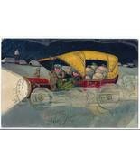 Antique Happy New Year Automobile Embossed Postcard ~ Postmarked Jan 12,... - $57.33 CAD