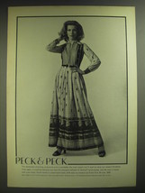 1974 Peck &amp; Peck Shirtdress Advertisement - £14.65 GBP