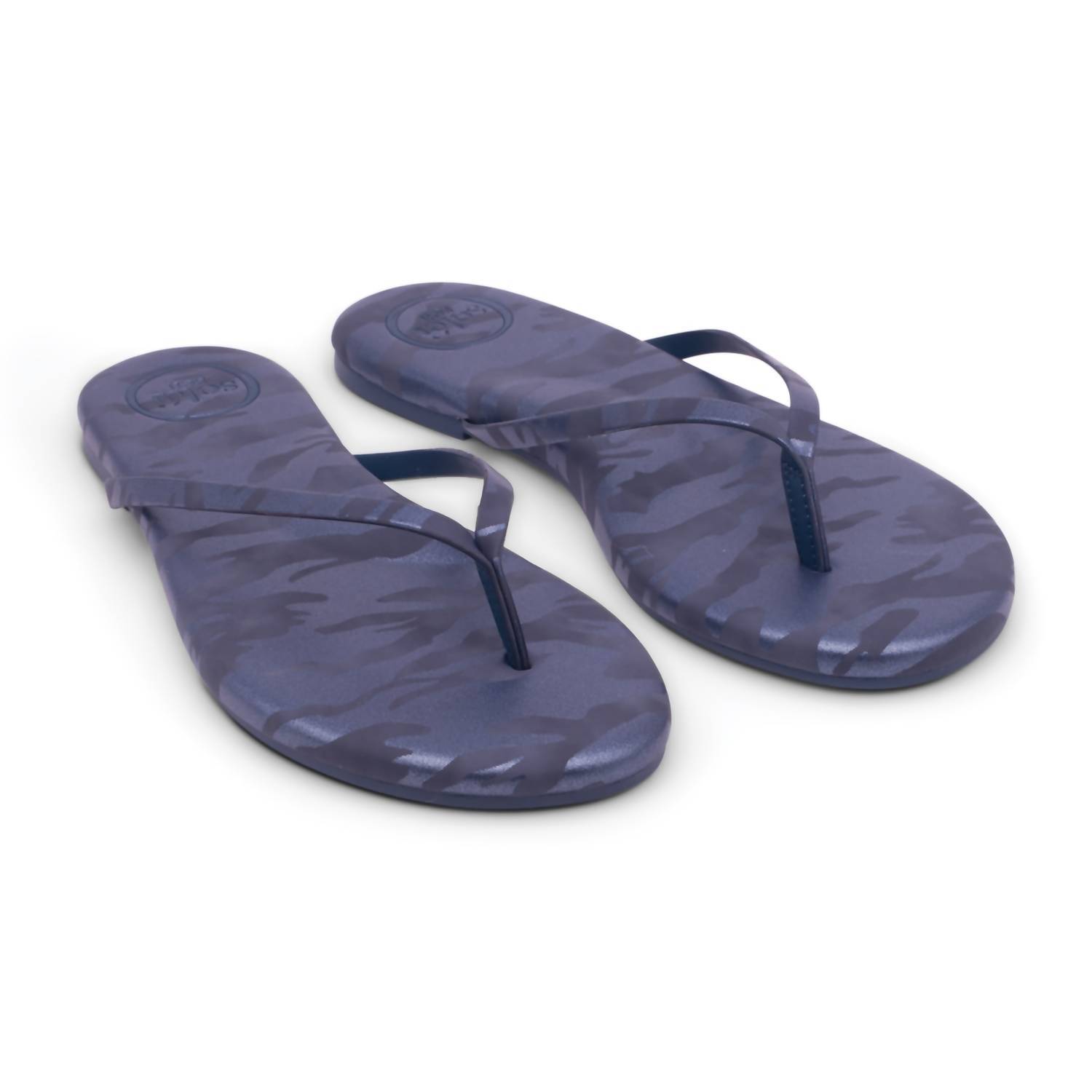 Solei Sea women's indie sandals in Camo Metallic Blue
