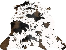 Cow Print Rug Faux Cowhide Area Carpet Animal Print Mat For Living, 110C... - $32.61