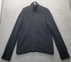 Ruehl Cashmere Sweater Mens Large Black Chunky Knit Greenwich Street New... - $69.70