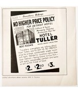 1936 Hotel Tuller Advertisement Detroit Michigan Grand Circus Park DWV10 - $459.19 MXN