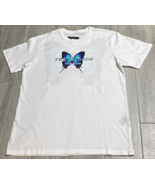 RAG &amp; BONE Butterfly Logo White T-Shirt in Men 100% Organic Cotton Size ... - $37.98