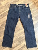 Levi&#39;s 501 Jeans 38 x 32 ORIGINAL Fit Retail $70   Style # 00501-0194 Bu... - £30.23 GBP