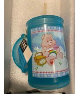 Vintage 8oz  Zak Blue Care Bears 4.5&quot; Straw Frosty Freezer Mug *NEW w/Ta... - $303.91 MXN