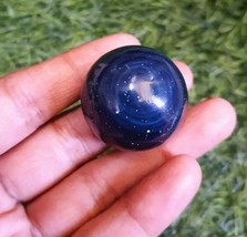 Blue Sieber Agate Ball Sphere Stone Amazing Blue Sieber Agate Gemstone Crystal - £15.95 GBP