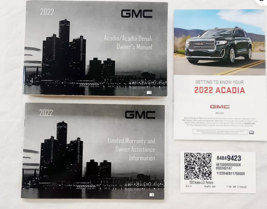 2022 Gmc Acadia &amp; Demali Owners Owner Operators Manual Set - $44.99