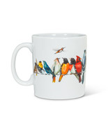 Birds Jumbo Coffee Mugs Set 4 Ceramic 16 oz Dishwasher Microwave Safe Mu... - £41.80 GBP