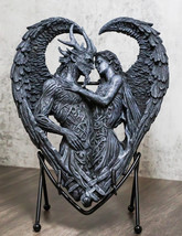 Solemn Vow Innocence Satan Demon And Lilith Dark Angel Heart Plaque With Stand - £39.95 GBP